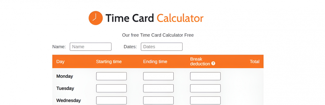 Time Card  Calculator